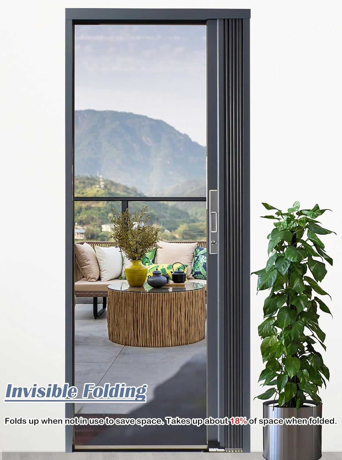 Single Door Retractable Fly Screen