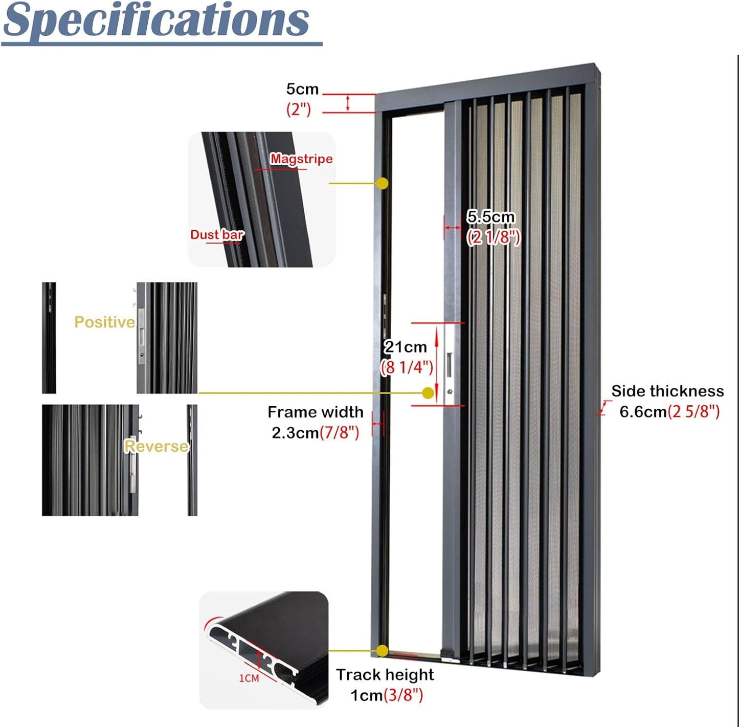 Folding Accordion Double Door Screen