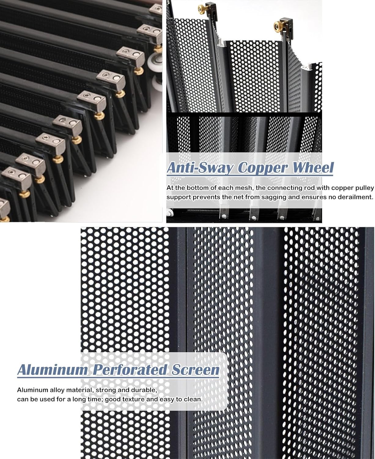 Folding Accordion Double Door Screen